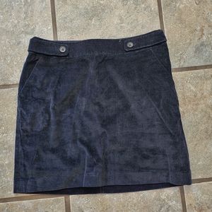 Navy blue corduroy skirt